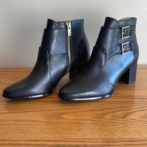 Calvin Klein Black Leather Boots Size 5.5